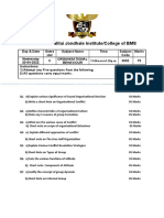 Vaishalitai Jondhale Institute OB Exam