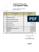 Rekapitulasi Bill of Quantity (Boq)