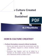 How Is Culture Created and Sustained