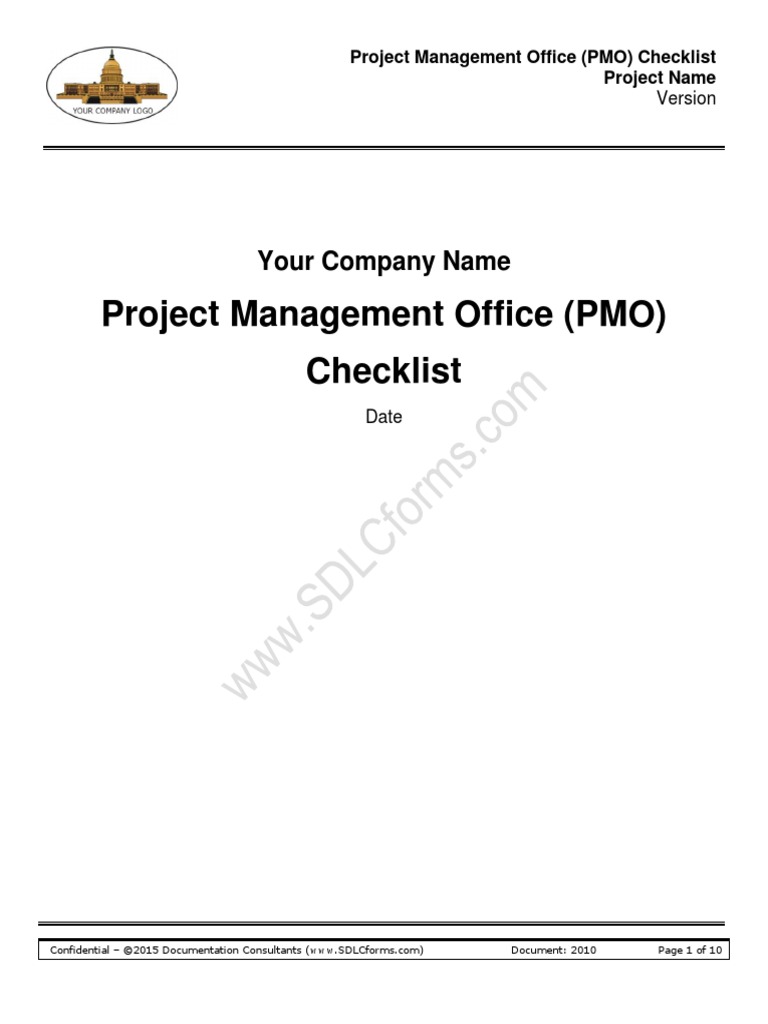 Project Management Office Checklist | PDF | Project Management ...