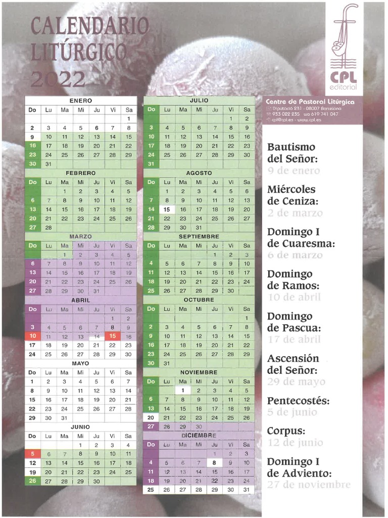 Calendario - Litúrgico 2022 - 2023 | PDF