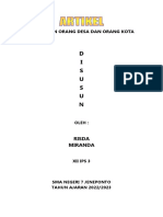 Artikel Perbedaan Orang Desa Dan Orang Kota