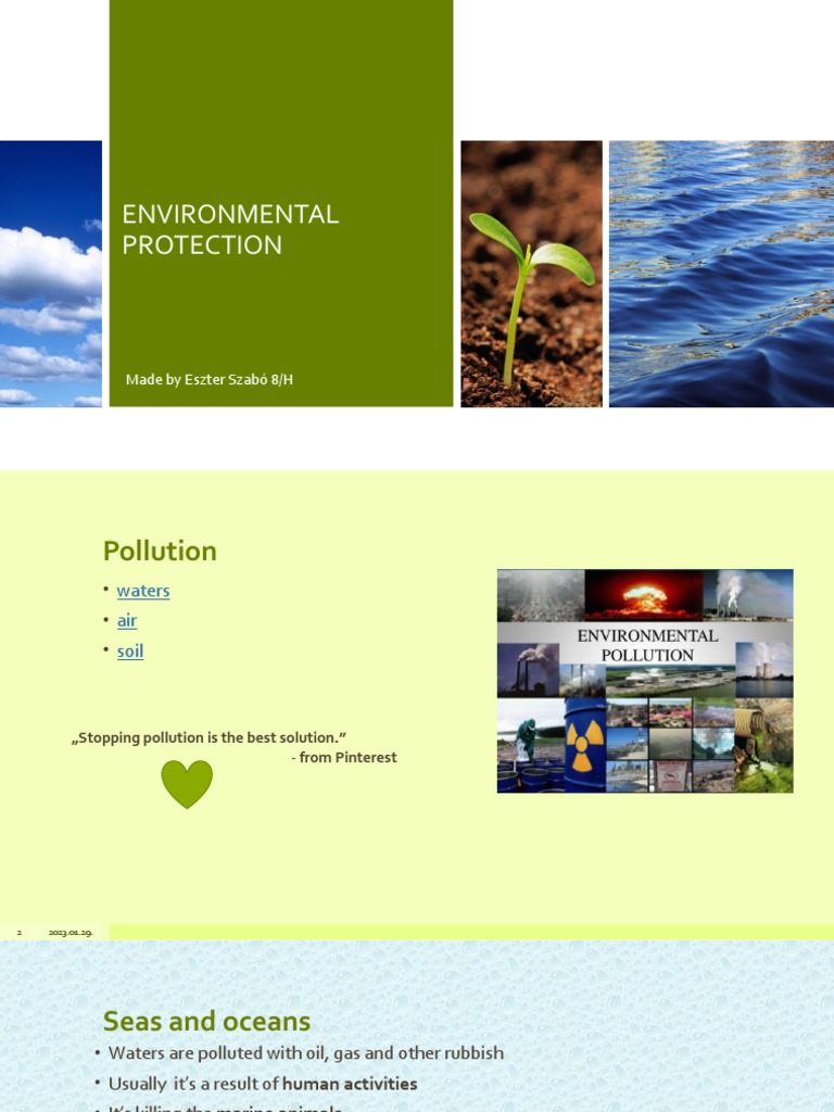 Environmental Protection PDF Pollution Greenhouse Effect