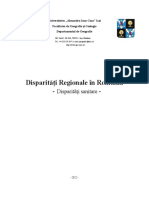 Disparități Regionale În Romania