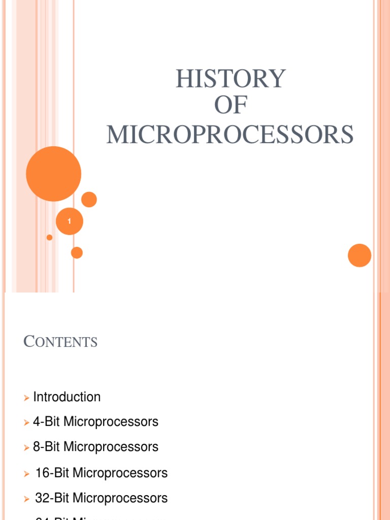 History of Microprocessors PDF Cpu Cache Microprocessor