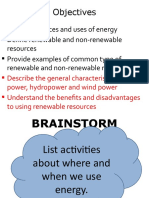 Renewable and Non-Renewable