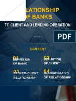 Relationship of Banks To Various Customers