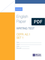 English Paper Test A2.1 Set1 - FINAL - Writing 3