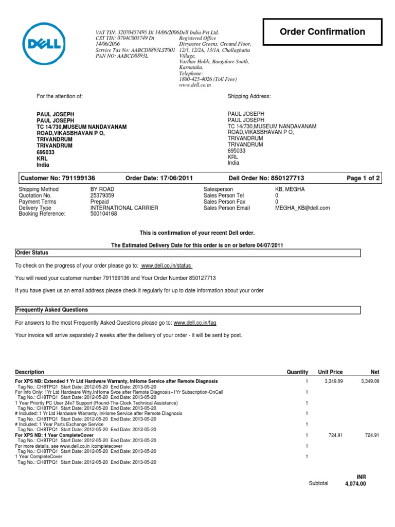 Order I3 CNS CNR 850127713 2011-06-17 | PDF | Payments | Business