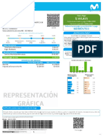 Factura electrónica de venta Movistar con detalles de servicios, impuestos e histórico de consumo