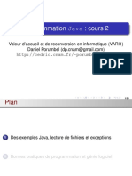 Programmation Java: Cours 2: Valeur D'accueil Et de Reconversion en Informatique (VARI1)