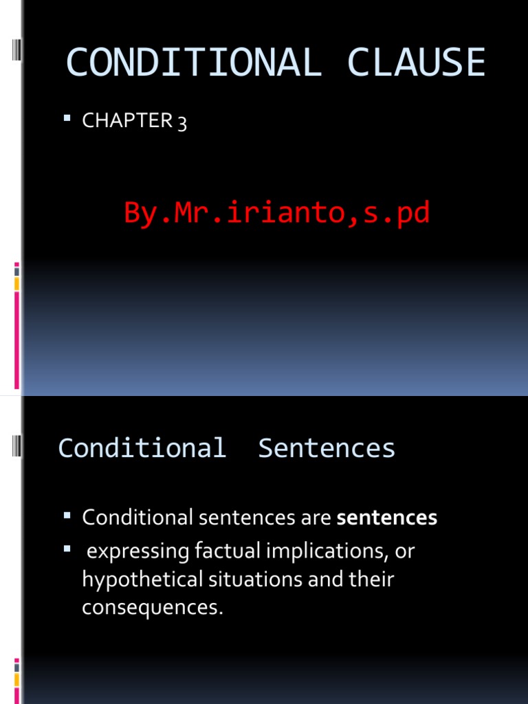 Conditional Clause PDF Human Communication Semantics
