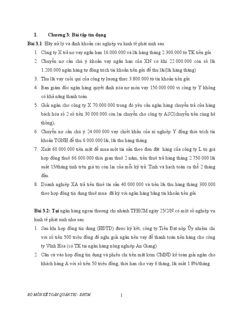 BT Chương 3 | PDF