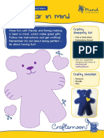 Crafternoon Bear in Mind Template