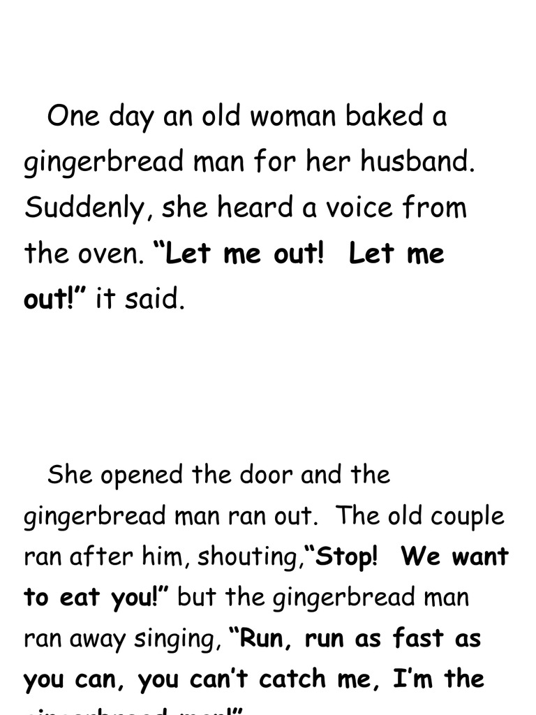 Gingerbread Man Story PDF