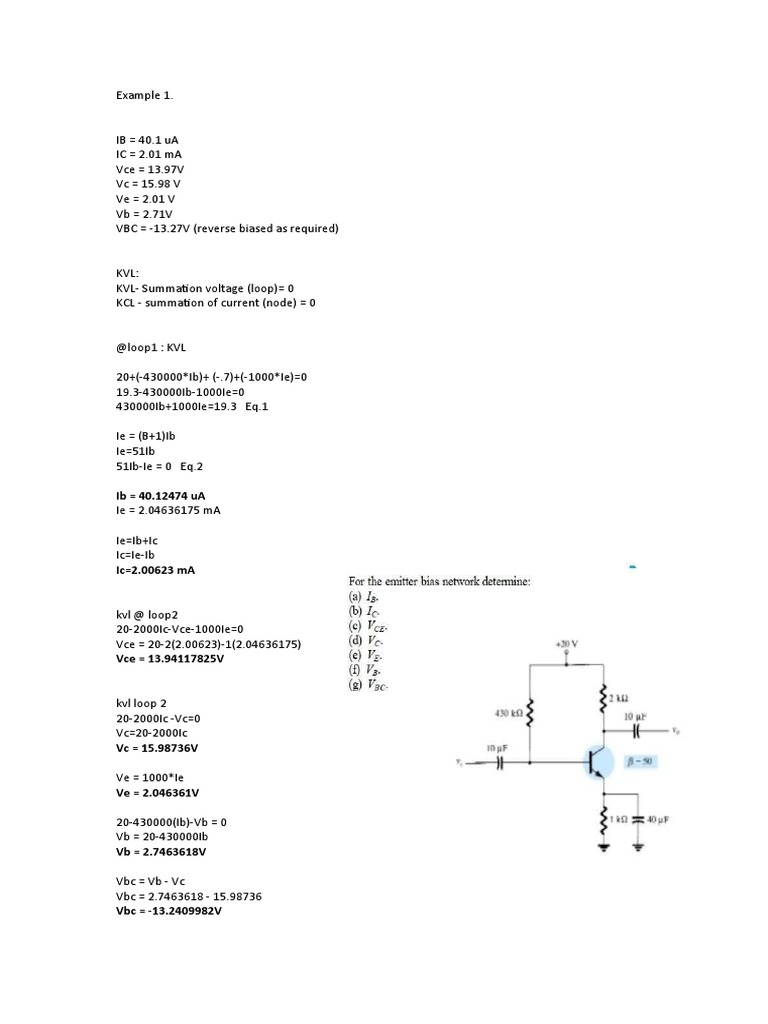 BJT Biasing Answer PDF