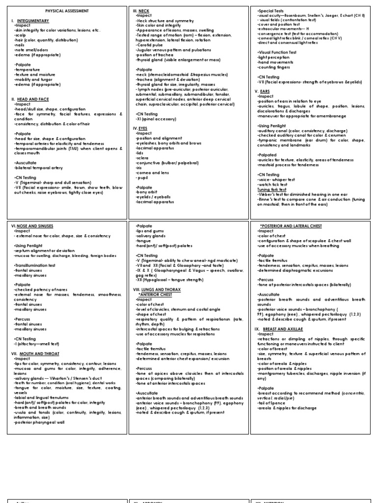 Head-to-Toe Physical Examination Guide | PDF | Labia | Childbirth