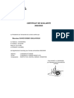Certificat de Scolarité 5winme 2022-2023 David Dogbo Guilavogui