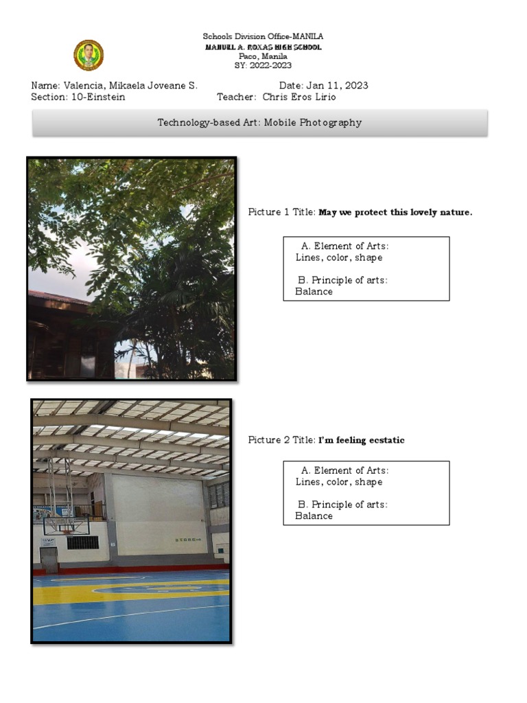 Grade 10 Technology-Based Art Lesson | PDF