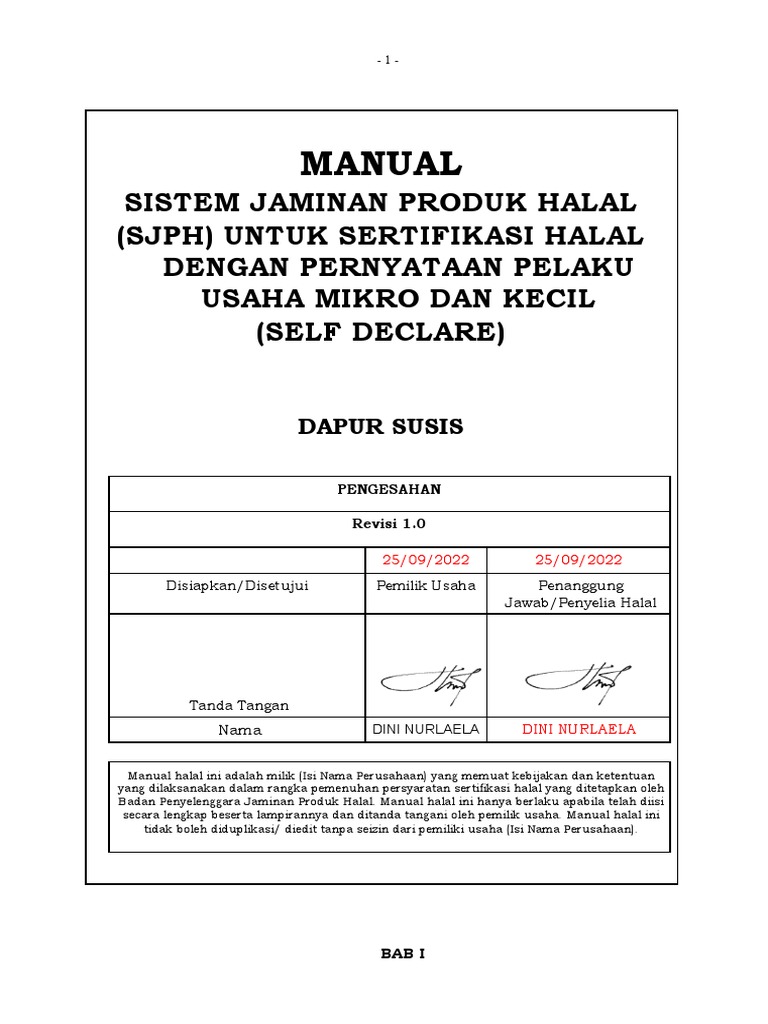 11.manual SJPH Self Declare Final (Format Utk PU) PDF