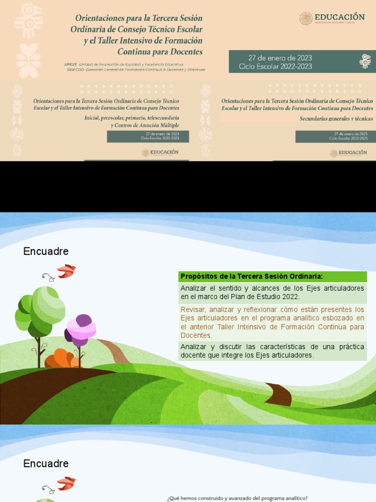 Presentación de Los 7 Ejes Articuladores de La NEM | PDF | Inclusión ...