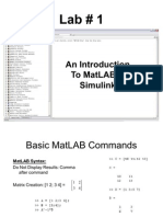 An Introduction To MatLAB & Simulink1