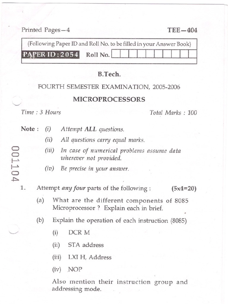 Microprocessors: I I I I I I I I | PDF | Electrical Engineering ...