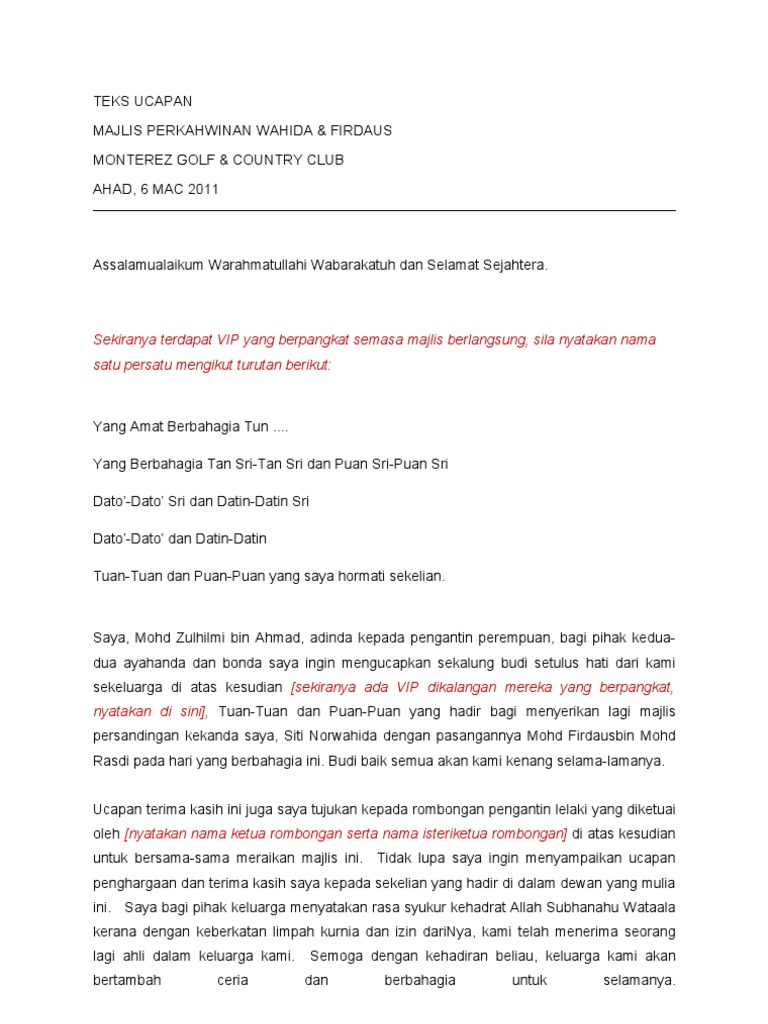 TEKS UCAPAN TEKS UCAPAN