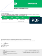 Consumer Bank Certificate MBC230144745 23JAN08