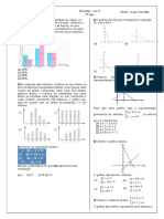 Revisão de matemática com exercícios de geometria plana e sistemas de equações lineares