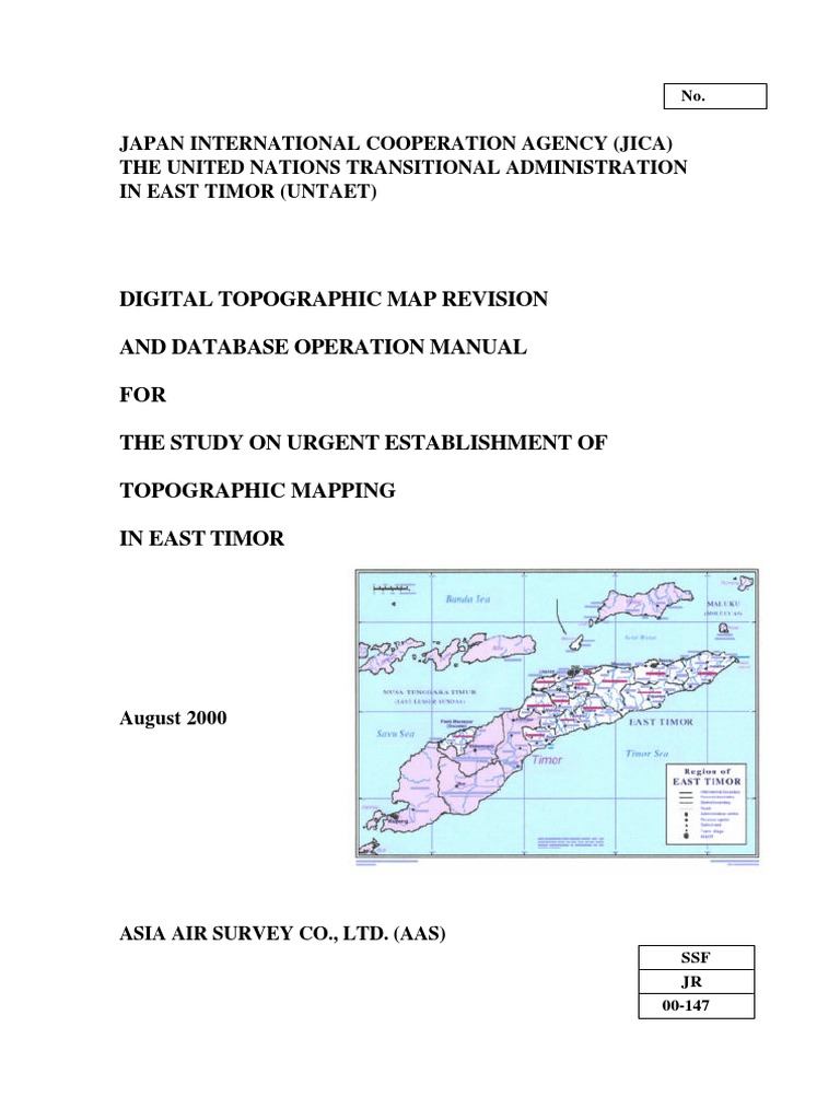 Digital Topographic Map Revision and Database Operation Manual FOR The