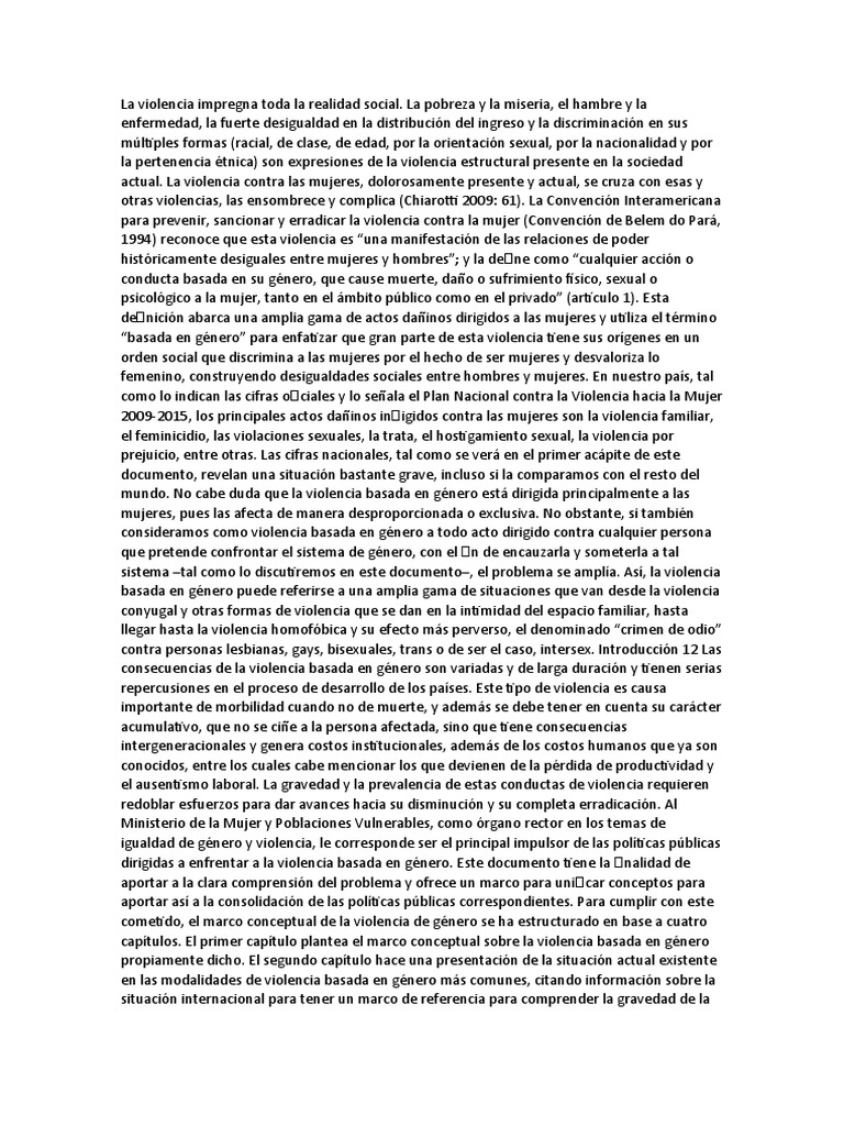 Violencia de Género: Contexto y Políticas | PDF | La violencia contra ...