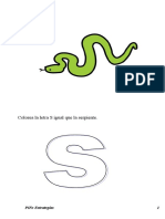 Colorea La Letra S Igual Que La Serpiente