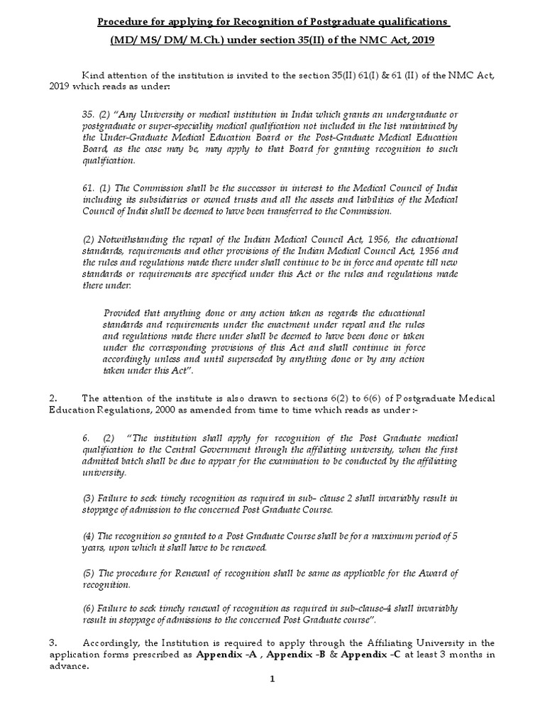 Postgraduate Qualification Recognition Process | PDF | Postgraduate ...