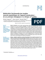 Rééducation Fonctionnelle Des Troubles Musculo-Squelettiques de L'appareil Manducateur: de Ses Principes Biologiques À La Clinique (4 Partie)