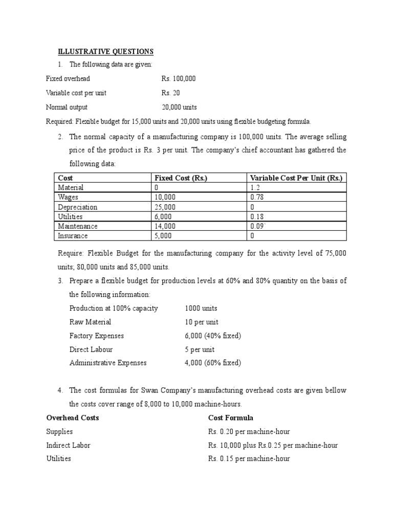 Flexible budget questions 2 pdf cost labour economics