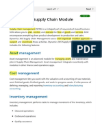 Overview of Supply Chain Module Features