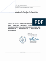Jeppr Codigo de Etica y Conducta Profesional Normas Telepsicologia Asuntos Disciplinarios