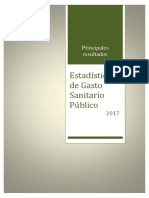 Estadística de Gasto Sanitario Público 2017 - Principales Resultados