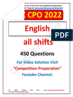 SSC CPO 2022 English Questions