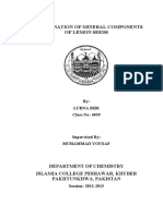 Determination of Mineral Components of Lemon Seeds