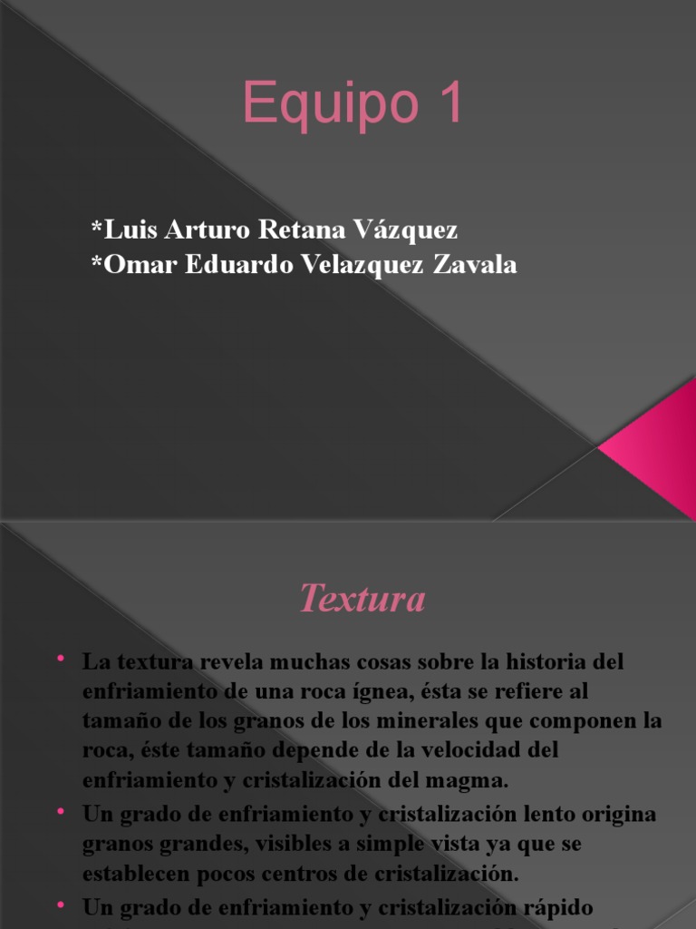 Texturas de Rocas Ígneas y su Clasificación | PDF | Roca ígnea | Roca ...