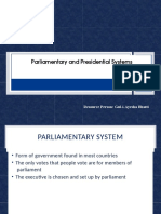 Fall 2022 Parliamentary and Presidential Systems