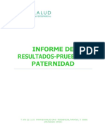 Informe de Resultados-Prueba de Paternidad