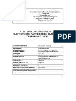 Cont. Progr. Subproyecto Participación Ciudadana y Desarrollo Local