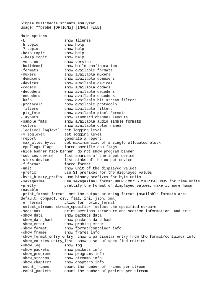 Ffprob | PDF | Computers