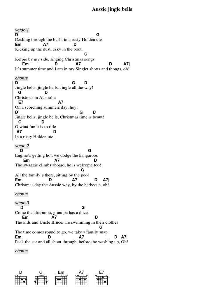 Aussie Jingle Bells PDF
