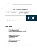 Programa Diseño de Investigación Comunitaria