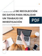 Técnicas de Recolección de Datos para Realizar Un Trabajo de Investigación - Online Tesis