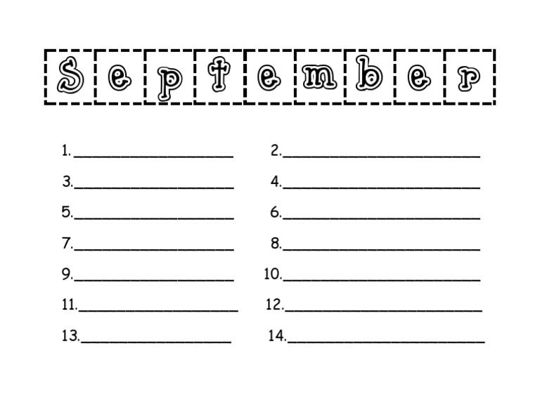 September Checklist Template | PDF | Business | Computers